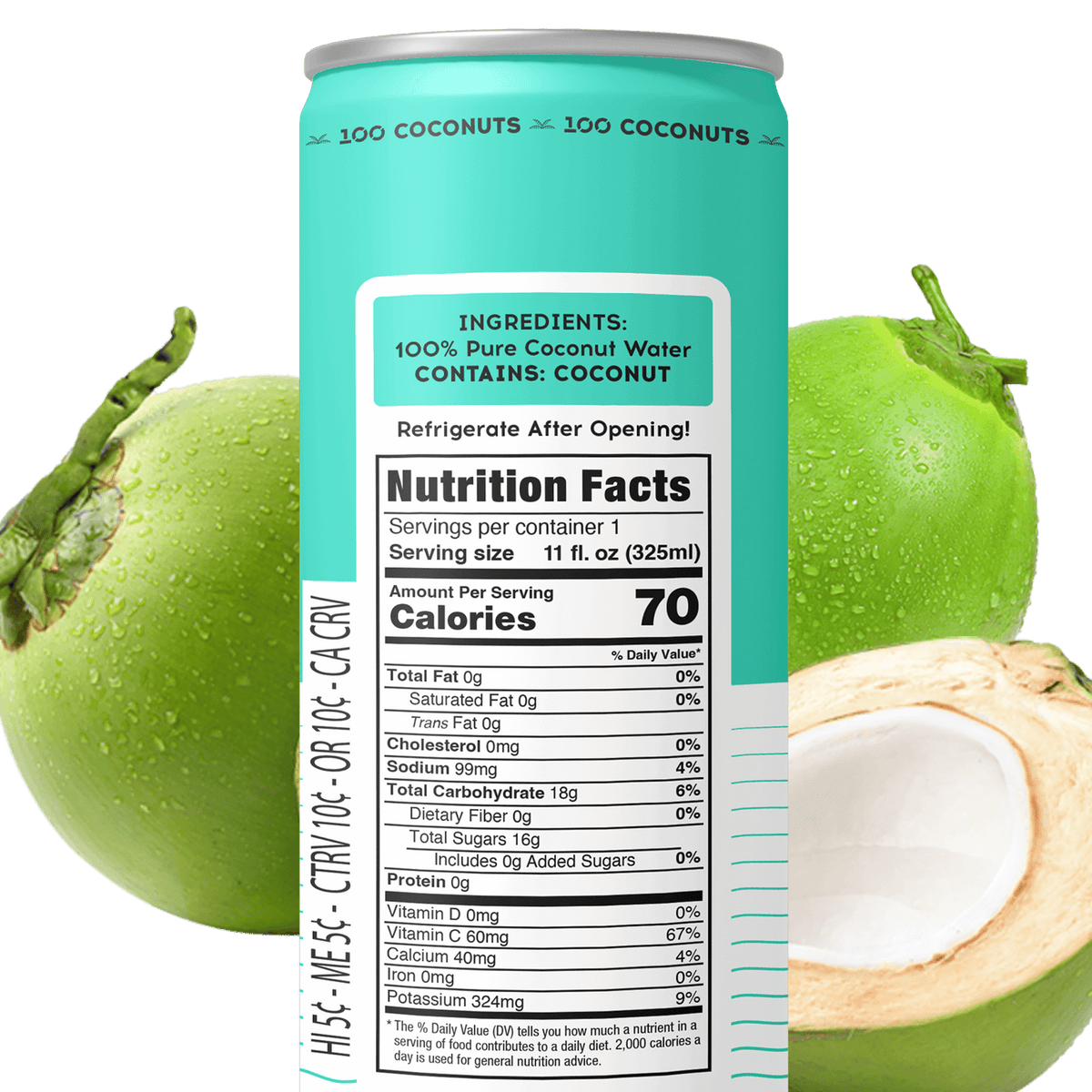 PURE COCONUT WATER 11oz