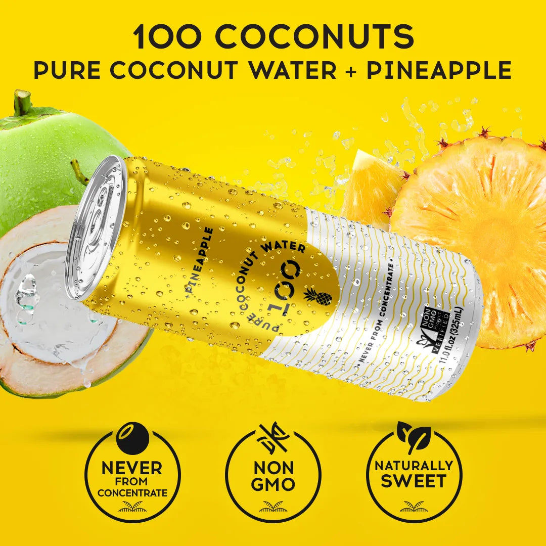 PURE COCONUT WATER + PINEAPPLE